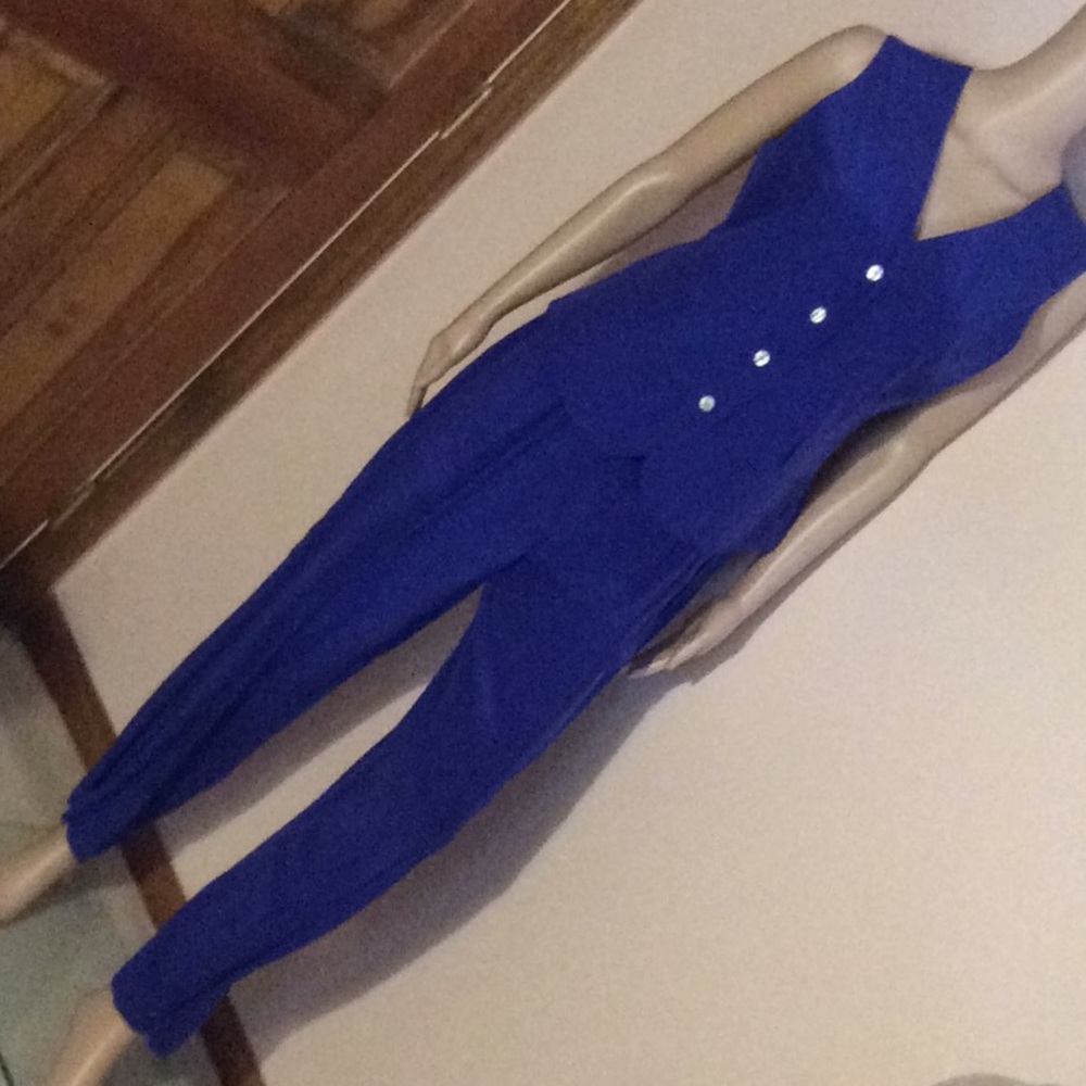 Victoria’s Secret Cobalt Blue Silk High Waist Baggy Pants and Vest Set
